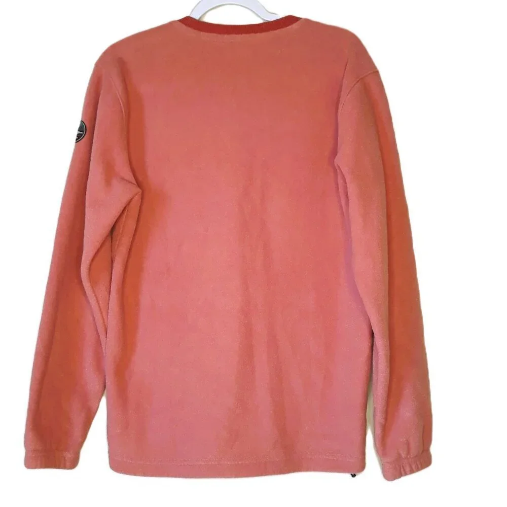 Eddie Bauer Mountain Henley Fleece Sweater S Snap Button Colorblock Normcore - Picture 5 of 7